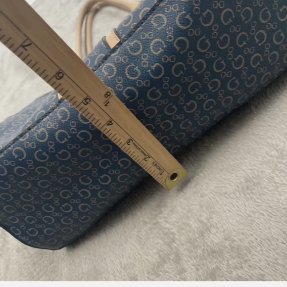 Guess Blue and Tan Tote Bag - Picture 9 of 15